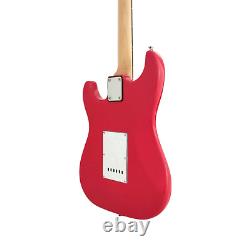 Haze E211 Fiesta Red HST Electric Guitar with accessories