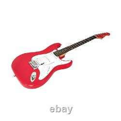 Haze E211 Fiesta Red HST Electric Guitar with accessories