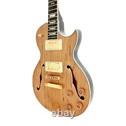 Haze E239GC Semi-Hollow Body Electric Guitar with Spalted Maple Veneer+ Free Bag