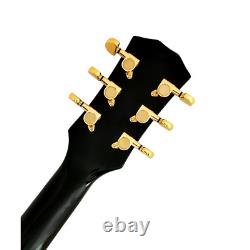 Haze E239GC Semi-Hollow Body Electric Guitar with Spalted Maple Veneer+ Free Bag