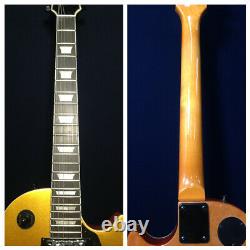 Haze HSG9TGD Solid Mahogany Body Electric Guitar, Metallic Golden withLocking Tuner
