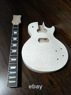 Haze HSLPM 19380BQ Electric Guitar DIY, No-Soldering, Mahogany Body, Set Neck, H-H