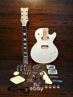 Haze HSLPM 19380BQ Electric Guitar DIY, No-Soldering, Mahogany Body, Set Neck, H-H