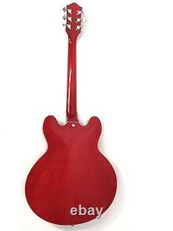 Haze Left-Handed Cherry Red, Semi-Hollow Body Electric Guitar+Free Bag SEG-272LH
