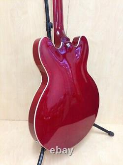 Haze SEG-272 Cherry Red, Semi-Hollow Body Electric Guitar +Free Gig Bag