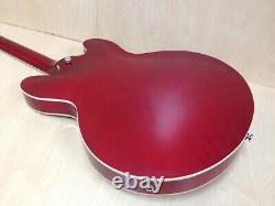 Haze SEG-272 Cherry Red, Semi-Hollow Body Electric Guitar +Free Gig Bag