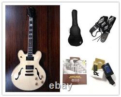 Haze SEG-272N, Semi-Hollow Body Electric Guitar, Flame Maple Top +Free Gig Bag