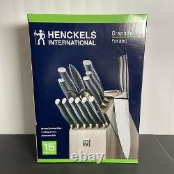 Henckels International Knife Graphite 15 Piece Cutlery Knives Block Set