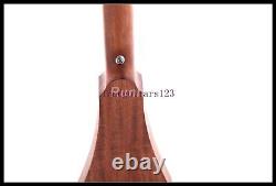 Hollow Body Travel Acoustic Guitar Full Solid Sapele Bone Nut & Saddles 15 Frets