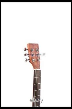 Hollow Body Travel Acoustic Guitar Full Solid Sapele Bone Nut & Saddles 15 Frets