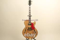 Hollow Byrdland Electric Guitar Archtop Flamed Maple Back Side Natural Fast Ship