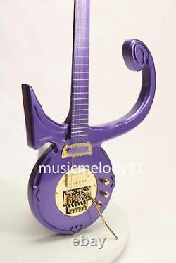 Hot Sell Pince Signature Love Symbol Electric Guitar Purple Color Gold Hardware