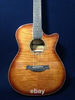 Kriens All-Mahogany+Flame Maple Veneer Electro-Acoustic Guitar+Free Bag KA-430CS