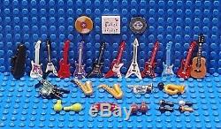 LEGO MUSICAL INSTRUMENTS Guitar Saxophone Violin Case Bugle Horn Bagpipes NEW