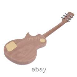 LP Electric Guitar DIY Kit Unfinished Set Top-Solid Mahogany Body Neck Gift hot