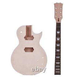 LP Electric Guitar DIY Kit Unfinished Set Top-Solid Mahogany Body Neck Gift hot