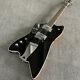 Left Hand Black Electric Guitar Mahogany Body With Transparent Guard H-h Pickups