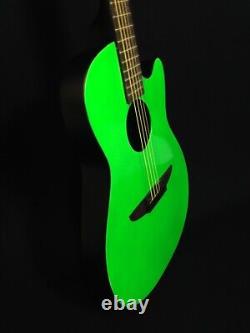 Light-Weight 38 Haze 836CGR Round-Back Acoustic/Classical Guitar, Neon Green+Bag