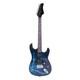 Lightning Electric Guitar Set With Power Cord Strap Bag Picks Black Blue