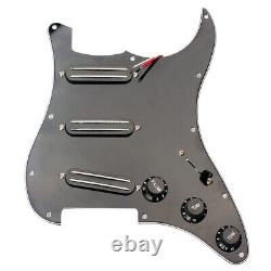 Loaded Pickguard Set with Dual Rail Humbucker Pickup for Fender Guitar Black