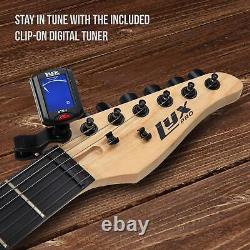 LyxPro Beginner 39 Electric Guitar & Electric Guitar Accessories, Red