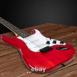 LyxPro Beginner 39 Electric Guitar & Electric Guitar Accessories, Red