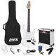 Lyxpro Beginner 39 Electric Guitar & Electric Guitar Accessories, White