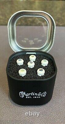 Martin APP0013 Luxe Liquid Metal Bridge Pin Set Bone with Paua Abalone Inlay