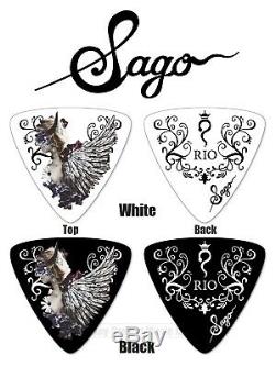 Mary's Blood RIO Model Bass Pick Black & White Set New Sago Guitars withTracking#