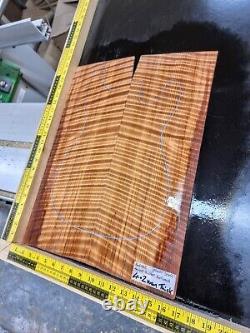 Master Grade Ancient Quilted Redwood Bookmatched Guitar Top Set Luthier Supplies