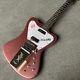 Metal Pink Firebird Style Electric Guitar Mahogany Body With Chrome Hardware 22f