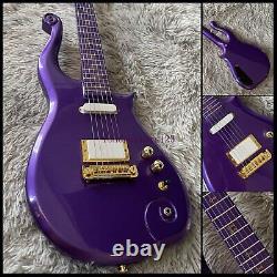 Metallic Purple Cloud Solid Body Electric Guitar with Arrow Inlays Gold Hardware