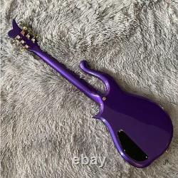 Metallic Purple Cloud Solid Body Electric Guitar with Arrow Inlays Gold Hardware