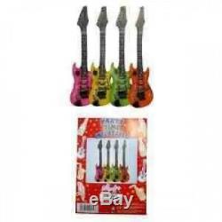 (Microphone) Set Of 4 Inflatable Guitars. Henbrandt. Brand New