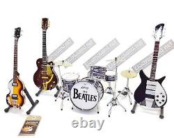 Mini live set BEATLES tribute Lennon McCartney 14 miniature collectible guitar