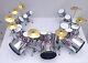 Miniature Drum Set Kit Ludwig Triple Bass Drum Guitar Bass For Display Only