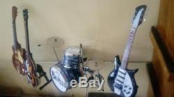 Miniature Guitar, Bass & Drum Set The Beatles Musical Instruments Display Only