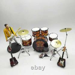 Miniature set drum and Guitars THE QUEEN plus action figure Freddie mercury