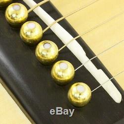 NEW Bridge Pin Set Tone Pin for Acoustic Guitars TP4T SOLID BRASS With PEARL DOT