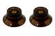 New Chocolate Vintage Bell Control Knobs For Guitars Set Of 2 Pk-0140-036