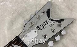 NEW DEAN Michael Amott Signature Tyrant TIN MAN Silver HH Ebony FB V Shape