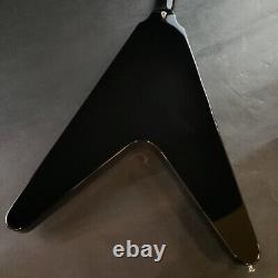 NEW EDWARDS E-FV-LTD Black Flying V Set-neck Electric Guitar 3.35kg WithGB