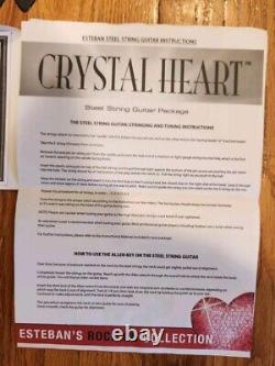 NEW Esteban's Crystal Heart Limited Edition Rock-On Acoustic Electric Guitar Set