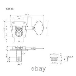 NEW Gotoh GB640 Super Light Weight 4-String Bass Guitar Tuning Machine NICKEL