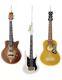 New Kurt Adler 5.5 Guitar Christmas Tree Ornaments Set Of 3 Rare Very Detailed