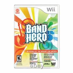 NEW Nintendo Wii Wii-U BAND HERO Super Bundle Kit Game set wireless guitar drums