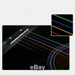 NEW One Set 6pcs Rainbow Colorful Color Strings For Acoustic Guitars Accessory