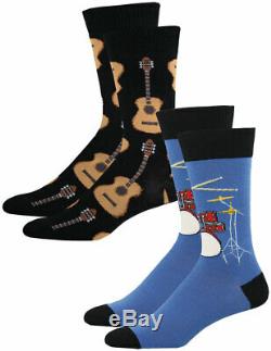 NEW (Set) Guitars & Drum Socks Perfect Band members Gift One Size Fits Most