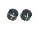 New Set Of 2 Amp Style Round Top Knobs For Amps, Pedals + Guitars Black