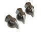 New Set Of 3 Chicken Head Pointer Knobs For Amps, Pedals + Guitars Brown